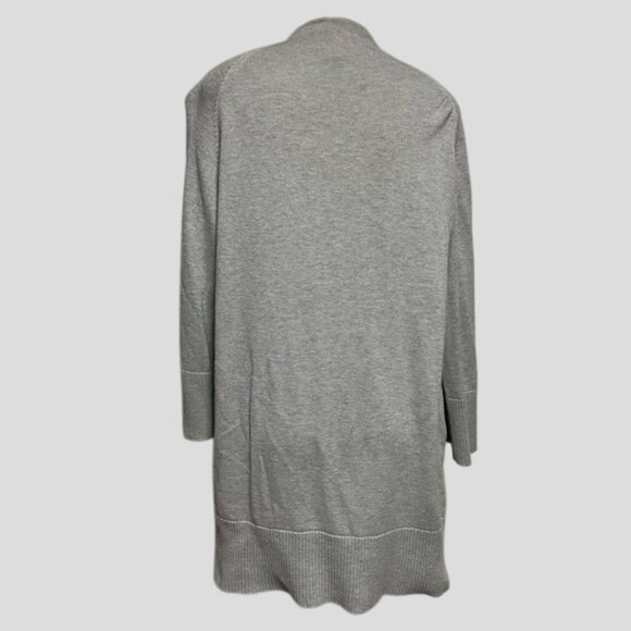 Aritzia Wilfred Free Grey Open Front Draped Long Cardigan Sweater Wool Blend - Picture 2 of 14